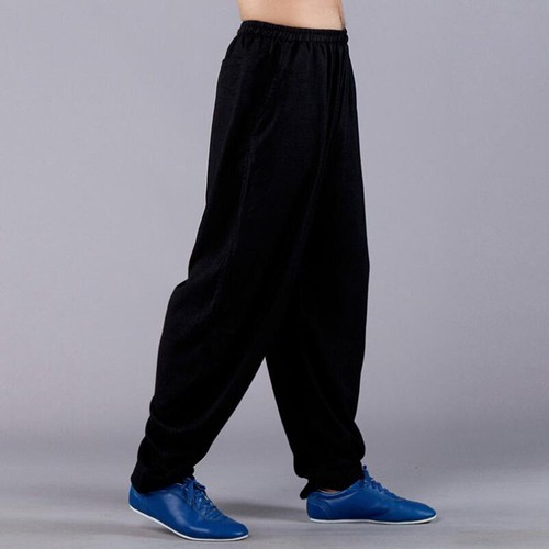 Linen Martial Arts Kung Fu Tai Chi Pants Trousers Loose Wushu Wingchun Pants New - Picture 11 of 14