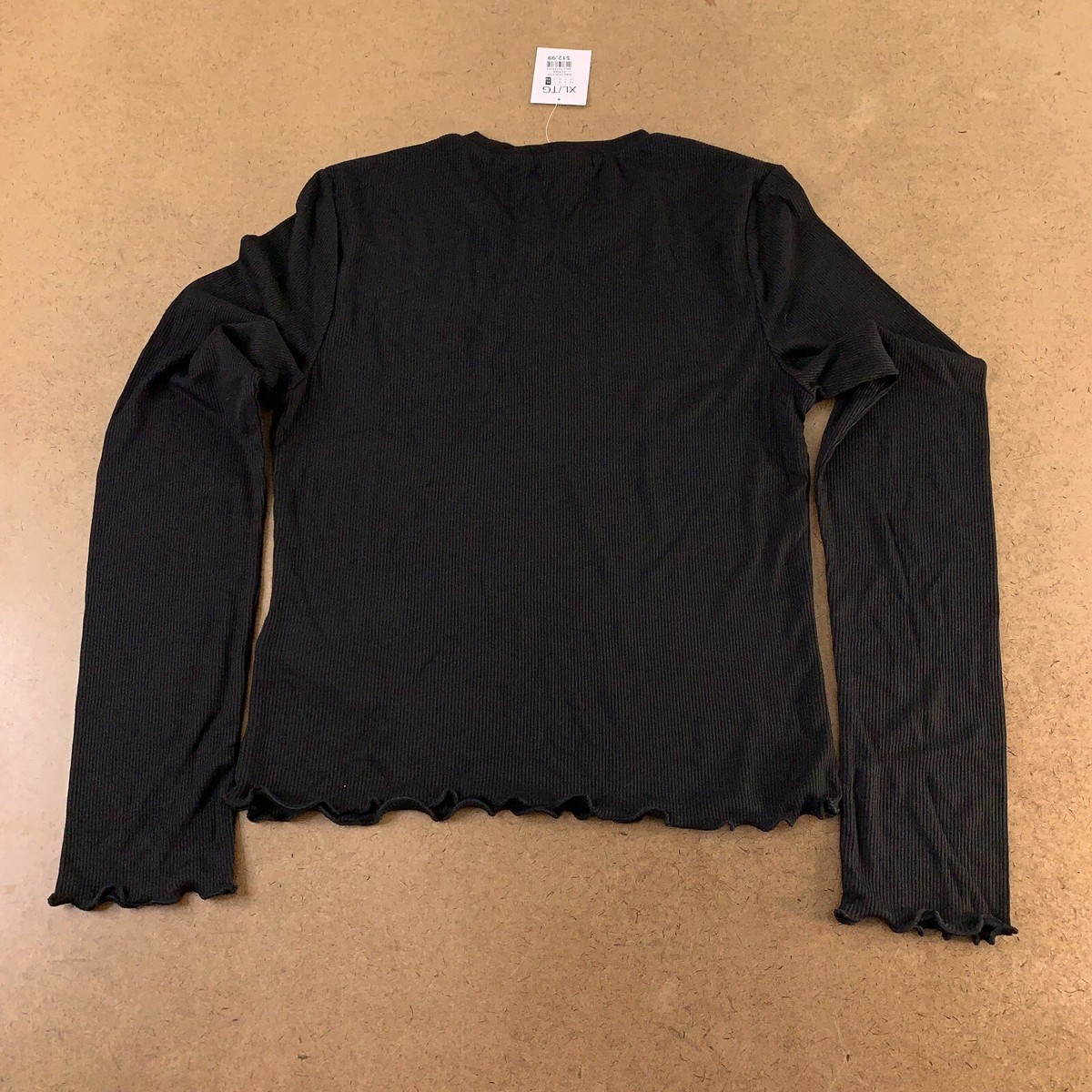 Streetwear Society Women's Size XL Fitted Black Rib Knit