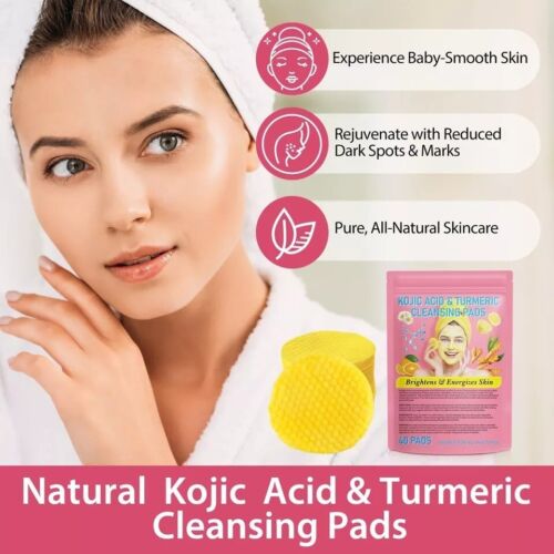 Turmeric Kojic Acid Cleansing Pads, 40pcsTurmeric Cleansing Pads Lot Of 2 - Picture 9 of 9