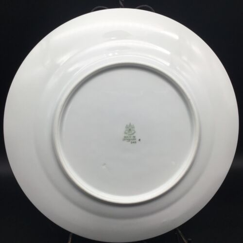 B & G Dinner Plate 10 5/8" Brown Band Gold Trim Ring Berries Made In Denmark - Picture 3 of 23