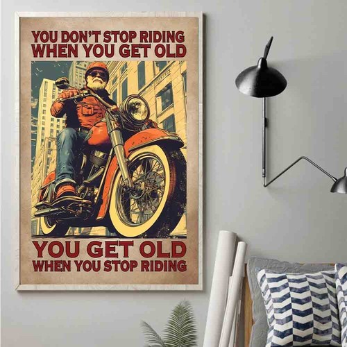 Póster de motociclista que no dejas de conducir cuando te haces viejo - Imagen 5 de 5