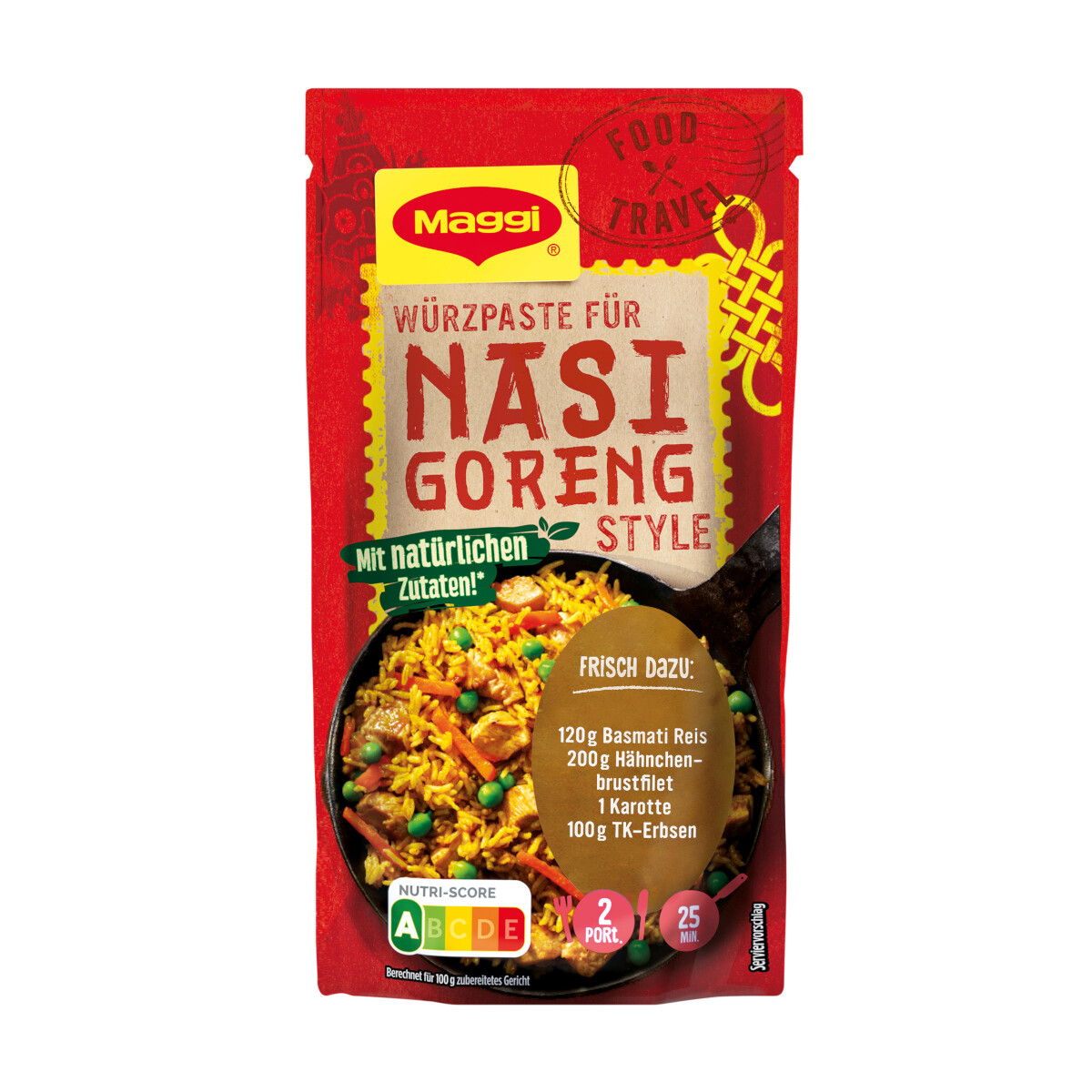 Maggi Food Travel Paste für gebratenen Reis Nasi Goreng Style 65g