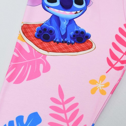 4-10 year old Lilo and Stitch Girls Cartoon Round Neck Long Sleeve Pajama Set - Picture 25 of 79
