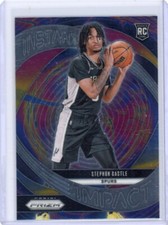 Stephon Castle 2024-25 Prizm Instant Impact #4 San Antonio Spurs