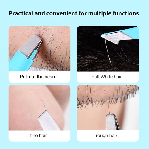 Tweezers Set High Precision Stainless Steel Eyebrow Tweezers for Facial Hair ... - Picture 4 of 7