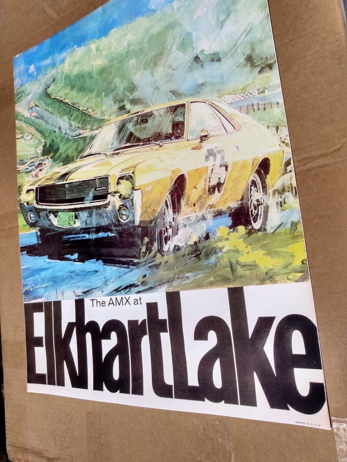 AMC AMX Dealership RACING poster Elkhart Lake new mancave office LAST CALL - Picture 7 of 7