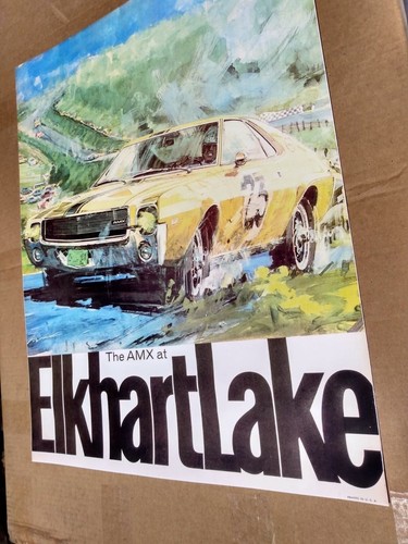 AMC AMX Dealership RACING poster Elkhart Lake new mancave office LAST CALL - Picture 7 of 7