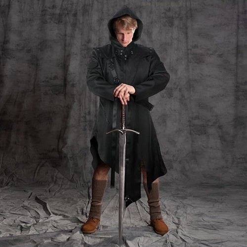 Hicarer Men's Steampunk Vintage Tailcoat Cosplay Costume - Black Size XL - Picture 6 of 6