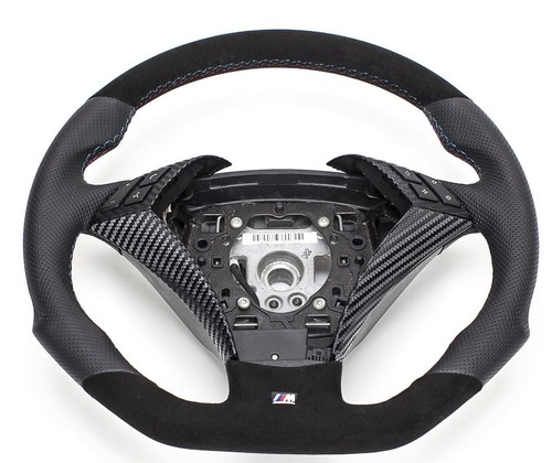 Tausch Abgeflacht ALcantara Leder Lenkrad BMW 5 E60 E61 - Bild 2 von 4