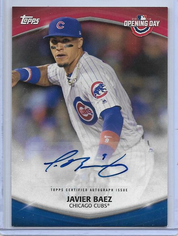 2018 TOPPS OPENING DAY JAVIER BAEZ SSP AUTO SIGNED #ODA-JB