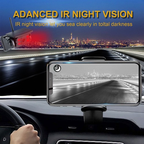 Wireless wifi magnetic car backup camera battery portable powered 6400mah for io - Picture 7 of 24