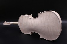 Professional 4/4 White Violin Flame Maple Spruce Handmade Violin Unfinished DIY
