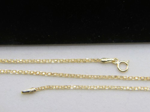 Collar de cadena de oro liso 14k caja cadena cadena cadena bordillo cadena oro 14kt - Imagen 38 de 43