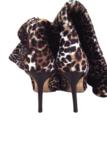 ***JIMMY CHOO Italy Sz 35.5/5M Leather calf hair knee high BOOTS animal print!! - Picture 5 of 7
