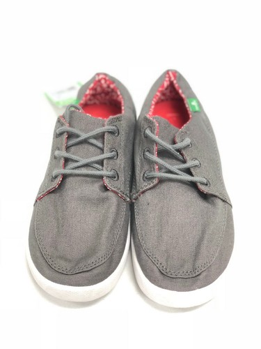 Sanuk Boys Lil Cassius Lace Up Shoes SBF10686Y Kid's Black Charcoal - Picture 20 of 22