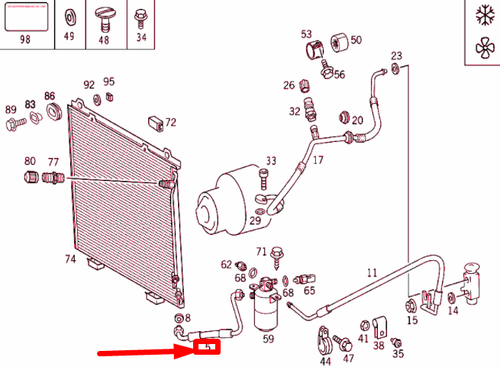 NEW MERCEDES-BENZ E W210 A/C REFRIGERANT LINE A2108304615 ORIGINAL - Picture 10 of 10