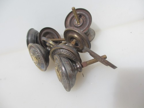 Victorian Brass Cabinet Knob Drawer Handle Pull Old Cupboard Antique - £9each - Picture 6 of 14