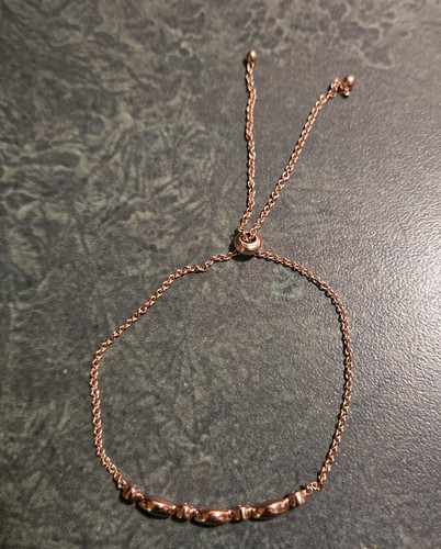 Beautiful Kabana 14K Rose Gold Diamond & Mother Of Pearl Bolo Bracelet - Picture 8 of 12