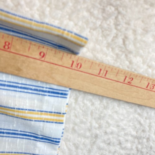 JC Pennys Herren 15,5 (M) Vintage 70er Hemd Dolchkragen Disco Mod blau gold Streifen - Bild 6 von 9