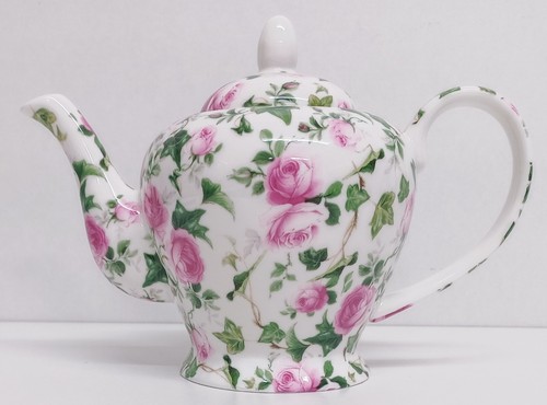 Ivy Rose Teapot Fine Bone China 550ml 20oz Pink Roses Flowers Floral Decorate UK - Picture 5 of 6