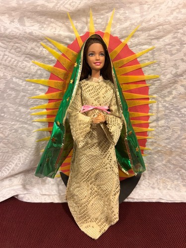 Lady of Guadalupe Ooak Doll - Virgin Mary Handmade Collectors Art YunCreations - Picture 2 of 9