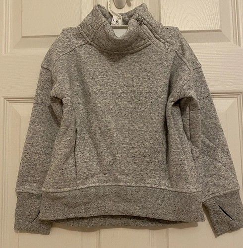 Girl’s Sweatshirt Funnel Neck Winter Sweatshirt All in Motion Gray Heather S6-6X - Picture 9 of 9
