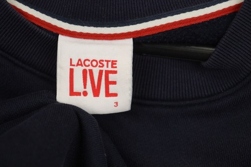 Lacoste Live Blue Cotton Blend Long Sleeve Crew Neck Pullover Sweatshirt 3 - Picture 16 of 19