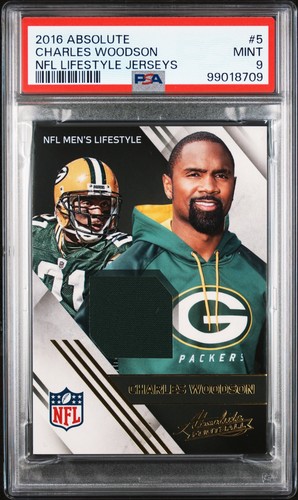 2016 Panini Absolute Nfl Lifestyle Jerseys #5 Charles Woodson PSA 9