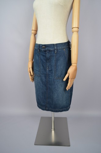 Diesel Blue Denim Cotton/Linen Skirt Size W27 NWT - Picture 13 of 15
