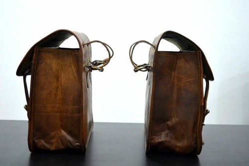 2 Tasche Packtaschen Seitentasche Leder Motorrad Seitentasche Satteltaschen S... - Bild 4 von 8