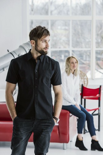 CLIQUE Camicia CAMBRIDGE Manica Corta Taschino da Uomo 100% Cotone Slim Fit - Imagen 4 de 17