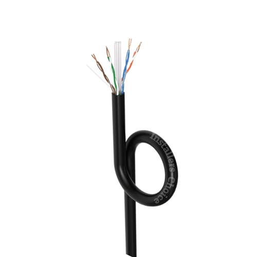 Cable de red Ethernet de cobre sólido CAT6 500 pies negro ETL CMR 23 AWG - Imagen 9 de 12