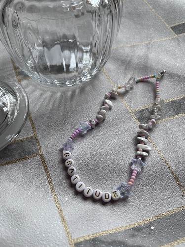 Personalised Mobile Strap Phone Charm Beads Chain Jewelry Crystal UK Seller - Picture 3 of 9