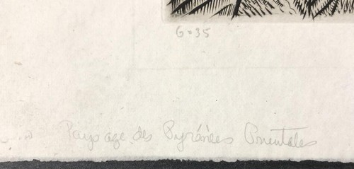 FRENCH SURREALIST Etching ~ JOSEPH HECHT ~ 1920s Basque Jai Alai ATELIER 17 - Bild 4 von 5