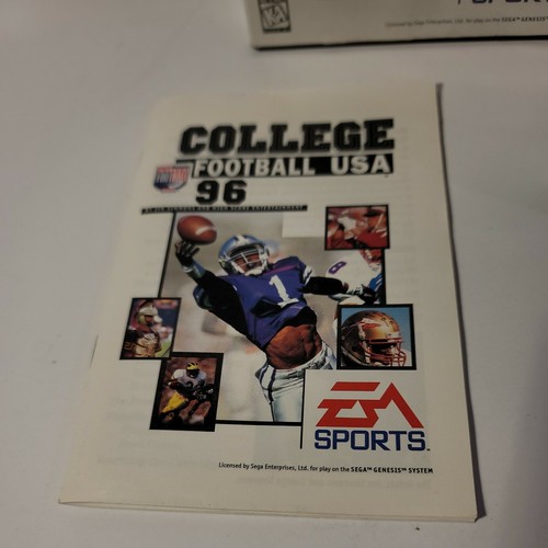 College Football USA 96 (Sega Genesis, 1995) w Box & Manual Very Nice! - Picture 2 of 5