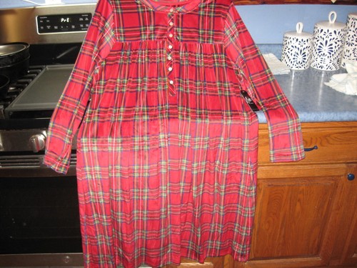 WOMENS NIGHTGOWN SIZE 2X (18W-20W) LONG FLEECE RED&GREEN PLAID HOLIDAY NEW - Picture 6 of 6