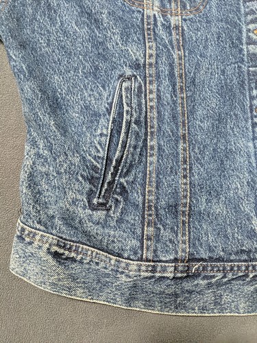 Vintage Lee Rider Denim Blue Jean Jacket Trucker Men's Medium - Picture 6 of 14