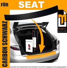 LACKSCHUTZFOLIE LADEKANTENSCHUTZ FÜR SEAT ALHAMBRA 7M8 BIS 2000 Carbon Schwarz