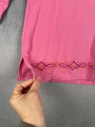 Túnica para mujer Palm Island rosa pedrería cómoda mamá informal talla mediana” - Imagen 5 de 11