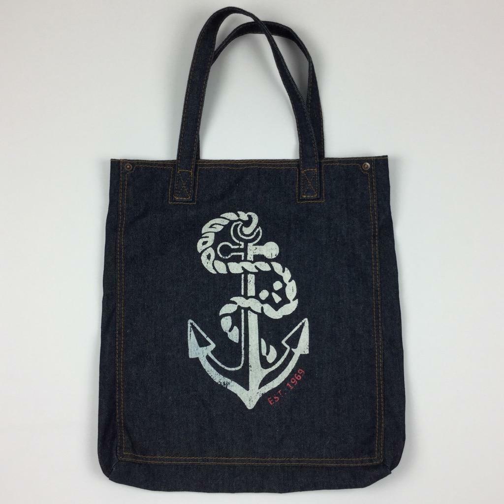 Alwayth Creek Etavirp Anchor inc トートバッグ GAP Denim Book Tote Bag Anchor & Rope Art Nautical Beach | eBay