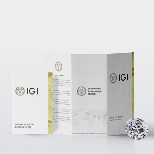 IGI G/VS 3 Ct Round Lab Created Grown Diamond Earrings 18K White Gold Martini - Picture 5 of 5