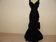 Franklin Mint Princess Diana Vinyl 16 Inch Doll Midnight Blue Velvet Gown ONLY