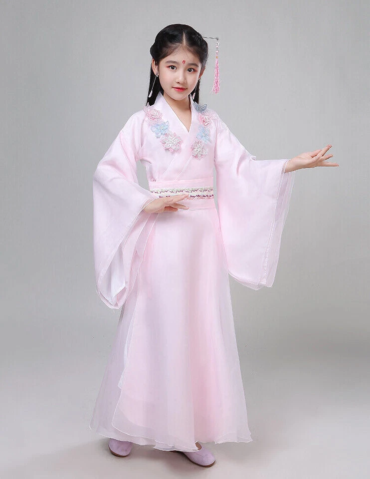 Girls' Ancient Chinese Traditional Hanfu Dress Fancy Dress Christmas Party Dress — 第 2/4 张图片