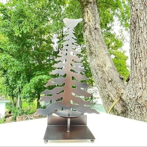 3D Metal Pine Tree Shaped Candle Holder 18.5in - Picture 8 of 20