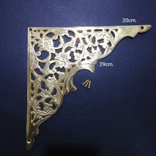 2pcs 7.87" inches Vintage Decorative Antique Solid Brass Ornate Corner protecto - Picture 4 of 6