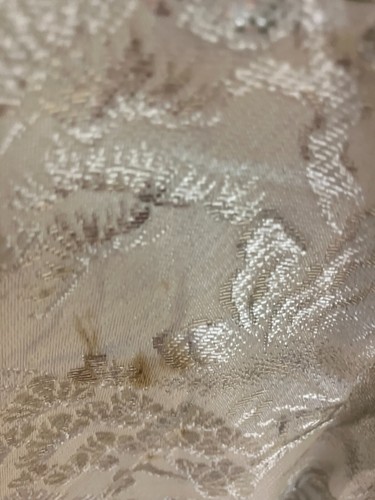 Vintage Silver on Ivory Embroidered Yukata Size L AAA2337 - Picture 13 of 16