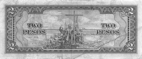 Philippines 2 Pesos 1949 Series BY Circulated Banknote HJ 7 - Picture 2 of 2