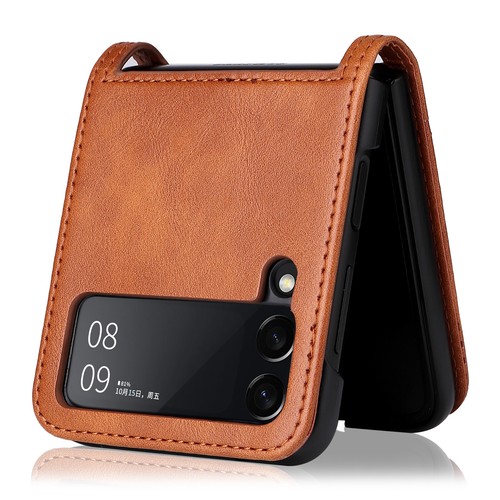 Custodia ibrida in pelle antiurto per Samsung Galaxy Z Flip 3 5G - Foto 3 di 48