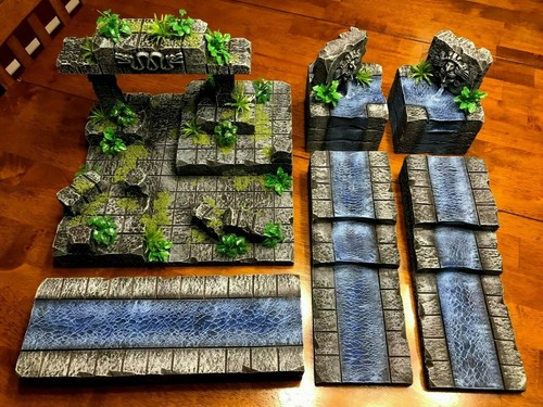 Aztec Water Ruin Set 28mm Dungeons and Dragons Pathfinder d&d Terrain Scenery - Picture 10 of 10
