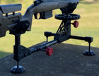 Shooting Hunting Range Rifle Gun Bench Rest Stand Steel Frame Non Slip Rubber